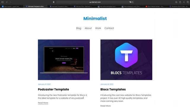 Minimalist Blocs 4 Plus Template with WordPress CMS Support смотреть онлайн