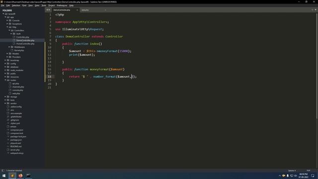 Laravel Money/Currency Format Example | Laravel9 Custom Directive | Laravel9 Common Function Exampl смотреть онлайн