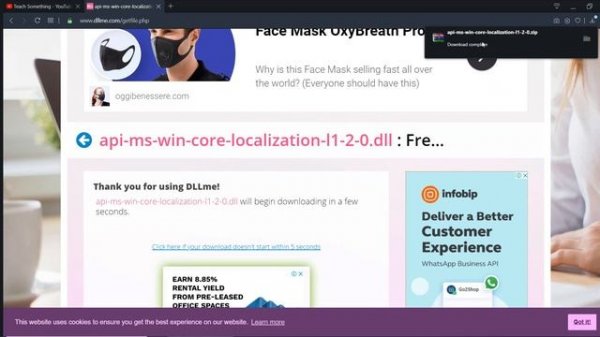 api-ms-win-core-localization-l1-2-0.dll Missing Error in windows 10/8/7