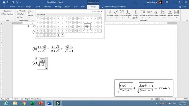 How to make Math Exam Paper in MS word|| How to make math equations in MS word|| MS Word in Hindi|| смотреть онлайн