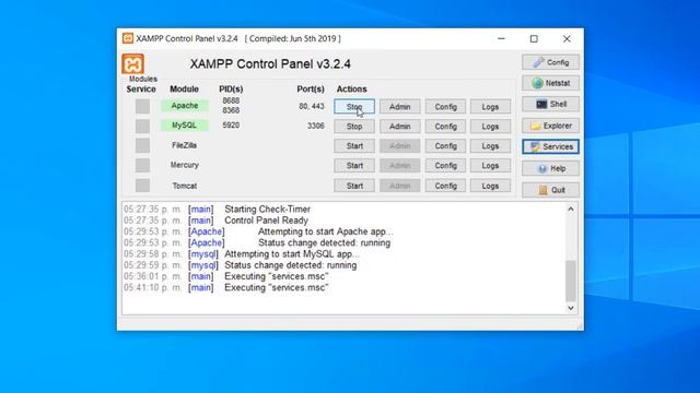 Como Instalar y Configurar Xampp 7.3.6 en Windows 10 2019 смотреть онлайн