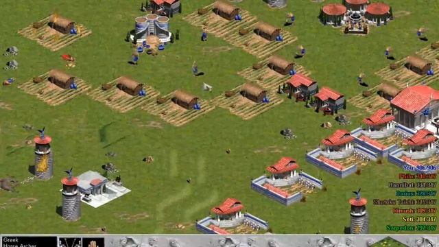 Эпоха Империй 1 прохождение стратегии в реальном времени. Игра против 7-ми ботов смотреть онлайн