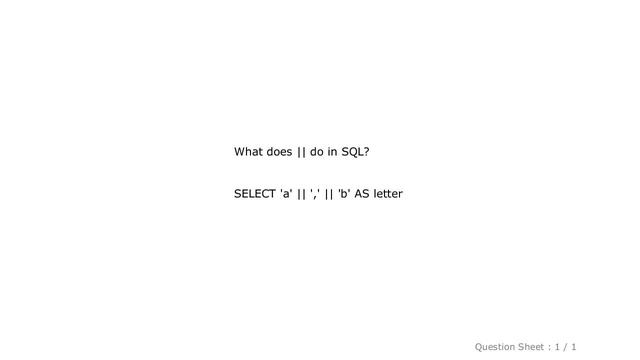 MySQL : What does SQL Select symbol || mean? смотреть онлайн
