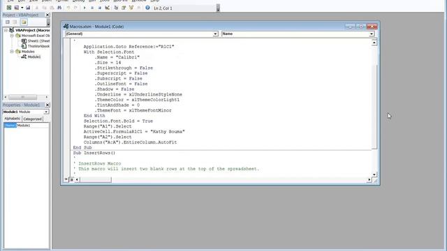 Editing and Deleting a Macro смотреть онлайн
