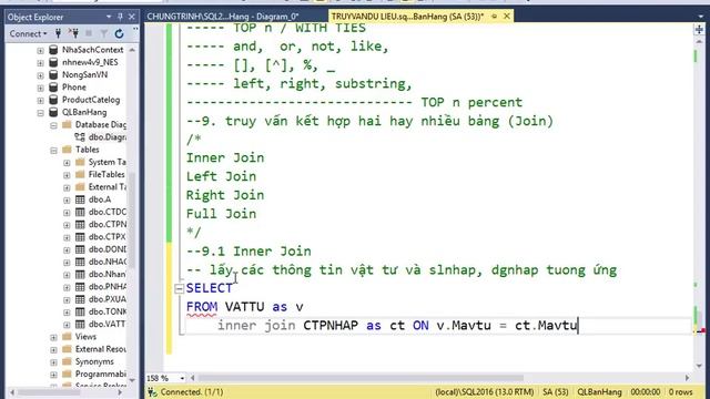 Truy vấn dữ liệu trong SQL Server (Phần 2 - Join, Group by, Having) смотреть онлайн