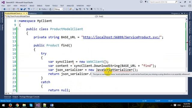 JSON in WCF смотреть онлайн