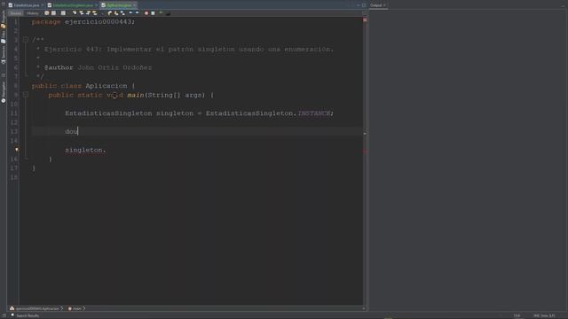 Java Ejercicio: 443 Implementar el Patrón de Diseño Singleton Utilizando una Enumeración смотреть онлайн