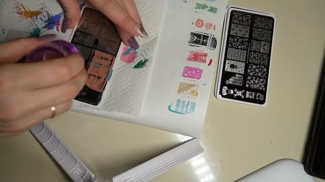 Распаковка посылки для маникюра и тестирование пластин Beauty Bigbang.(1) смотреть онлайн