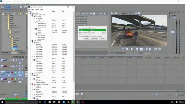 AMD 6300 series FX processor video render test смотреть онлайн