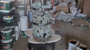 Как заложить камни жадеит в сетку для камней печи бани