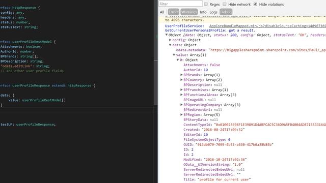 Map a REST response to a TypeScript Interface смотреть онлайн