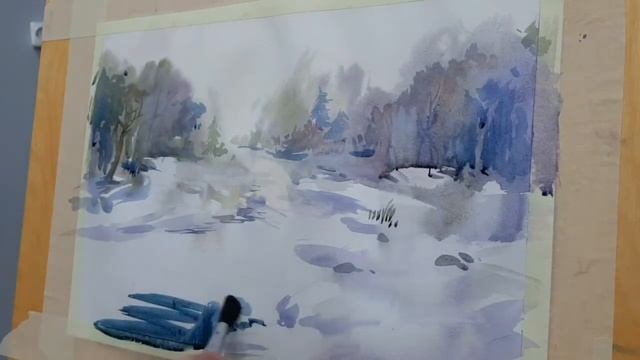 Рисуем Вместе - Зимний Пейзаж смотреть онлайн