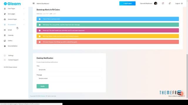Gleam Bootstrap 4 Admin Template Blake Ryou смотреть онлайн