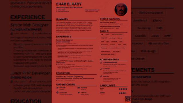 EHAB ELKADY | Senior Web Designer, PHP Developer & Computer Engineer | Resume смотреть онлайн