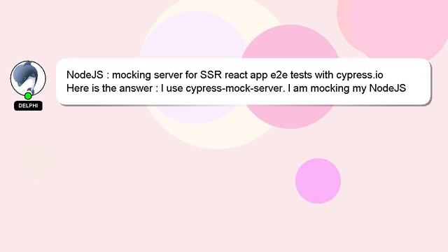 NodeJS : mocking server for SSR react app e2e tests with cypress.io смотреть онлайн