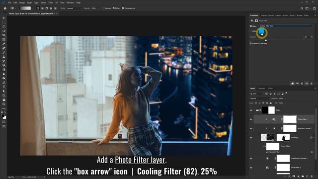 Day & Night Blend Effect - Photoshop Tutorial Manipulation смотреть онлайн