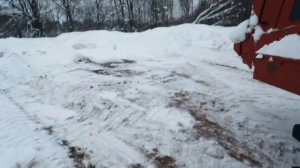 Расчистка снега на Кировце К 744р.