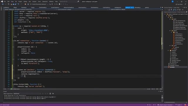 How to Build a Multiplayer Card Game with Phaser 3, Express, and Socket.IO - Part 5 (Using Sockets) смотреть онлайн