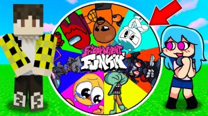 Нашли ФНФ колесо фортуны с ИМПОСТЕР, ЭМОДЗИ, ХЭНК И ДЖЕННИ в майнкрафт ! FNF MOD MINECRAFT