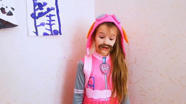 У Скай выросли усы и вторая голова - Щенячий патруль в школе смотреть онлайн