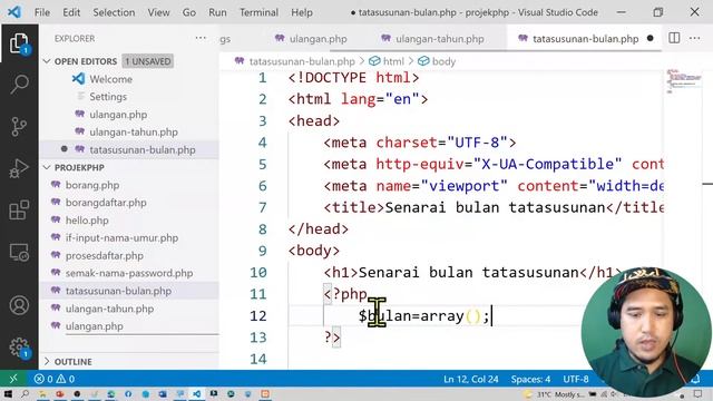 Tatasusunan PHP menggunakan fungsi array dan associative array - dalam siri tutorial PHP melayu смотреть онлайн