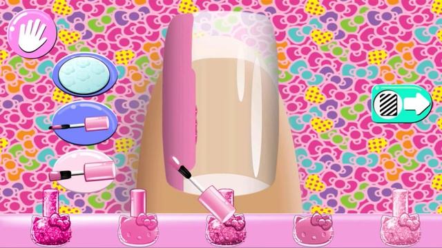 Hello Kitty Nail Salon - Fun Princess Nail Coloring Game For Girls