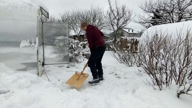 Зимний отдых на даче (забрасываем снег в теплицу, жарим яичницу на костре) смотреть онлайн