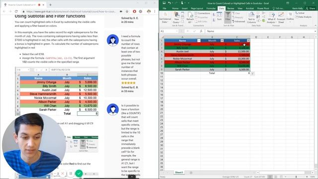 How to Count Colored or Highlighted Cells in Excel смотреть онлайн