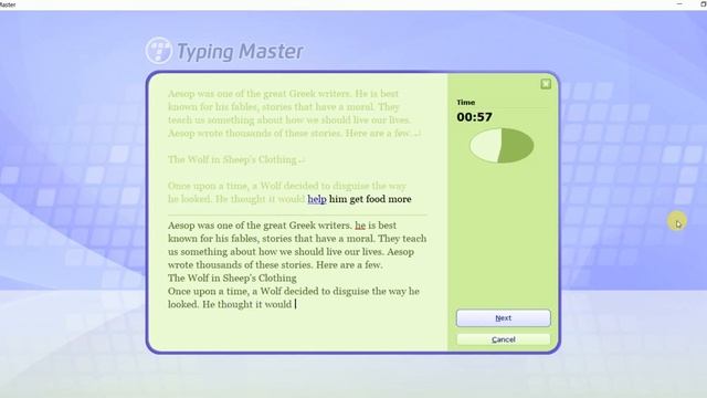 Typing Test -59 WPM- Aesop Fables -II- 001 смотреть онлайн
