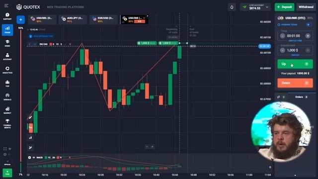 ? THE BEST PATTERN - TRADING SESSION ON QUOTEX | Quotex Trading Strategy | Trading Training Quotex смотреть онлайн