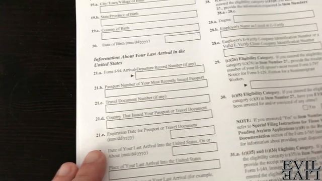 Как правильно заполнить форму I765 и I912 на получение разрешения на работу и SSN