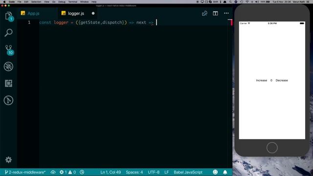 Redux Middleware Basics | React Native | WTF is Redux смотреть онлайн