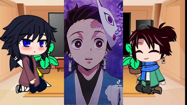 Реакция танджиро и гию из прошлого на них в будущем [Giyutan]