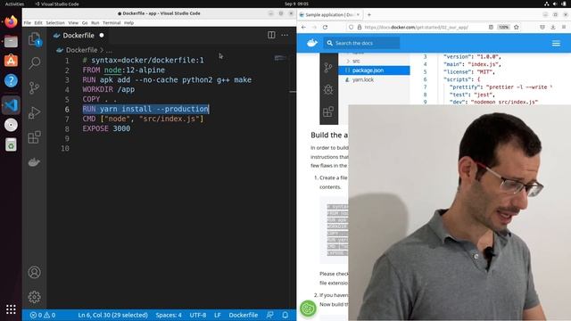 How to dockerize an application with a Dockerfile смотреть онлайн