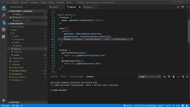 Vue 2.x (corso base) ITA 11: "Game Manager" - Accesso ai dati Firebase смотреть онлайн