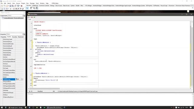 My First Android App with Lazarus; Hello World смотреть онлайн