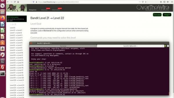 Linux game Bandit 0 to 34
