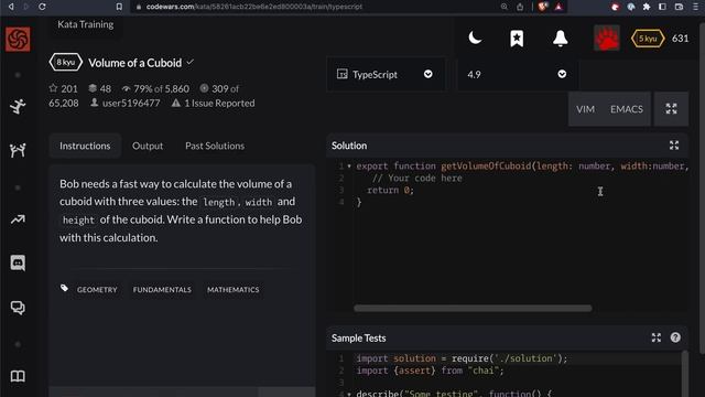 Codewars - Typescript - Volume of a Cuboid смотреть онлайн