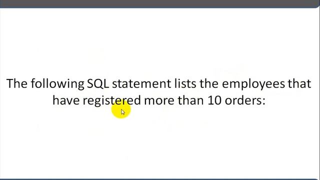 SQL Training For BEGINNERS Lesson28 SQL HAVING Clause смотреть онлайн