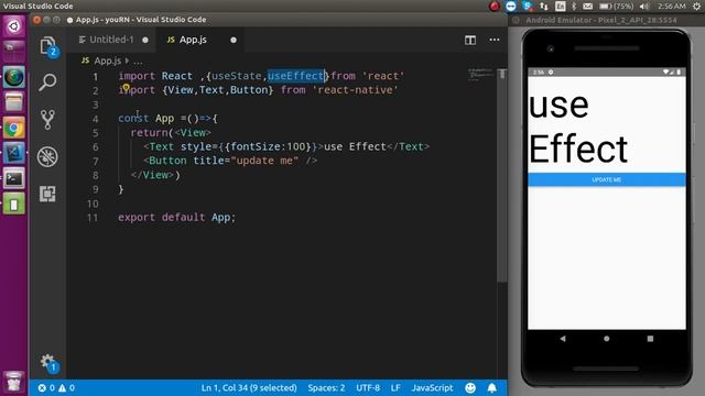 React-Native tutorial # useEffect hook смотреть онлайн