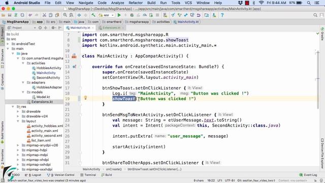 Android: Implementing Extension Function. Android Kotlin Tutorial #4.2 смотреть онлайн
