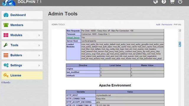 php info in Dolphin 7.1 смотреть онлайн