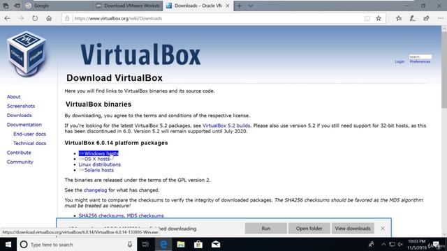 1. Installing VMWare Virtualbox смотреть онлайн