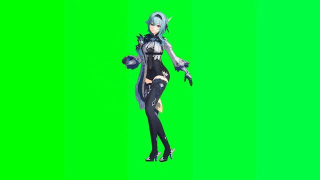[Green screen] EULA shuffle dance 1 - Dancin mmd Part 1 - MMD Genshin impact FHD смотреть онлайн