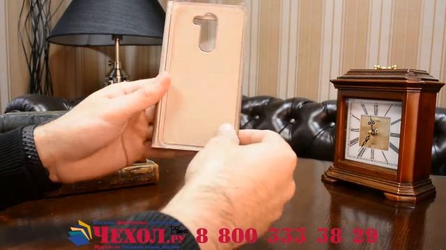 Фирменный оригинальный чехол-книжка из импортной кожи с окном для Huawei Honor 6X смотреть онлайн