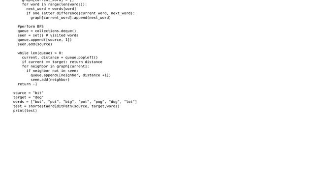 Code Review: Find Shortest Word Edit Path in python смотреть онлайн
