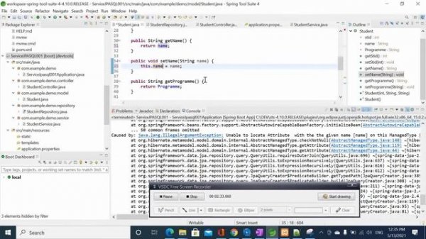 17 - Unable to locate Attribute with the the given name XXX on this ManagedType