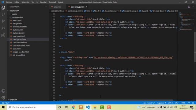 26 - Card Group - Curso aprende Bootstrap 5 desde cero смотреть онлайн