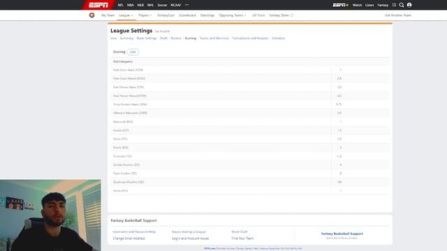 Best Fantasy Basketball Scoring System & Settings! смотреть онлайн