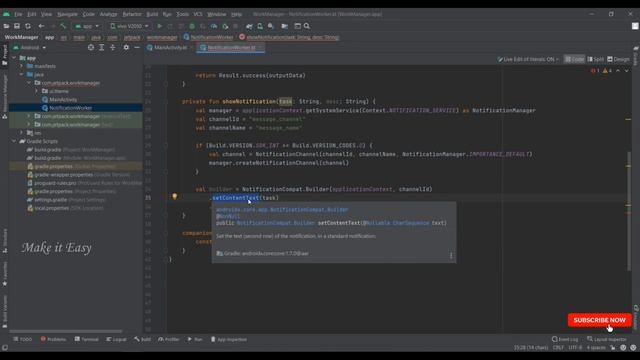 How to implement WorkManager with Notification in Jetpack Compose | Android | Kotlin | Make it Easy смотреть онлайн
